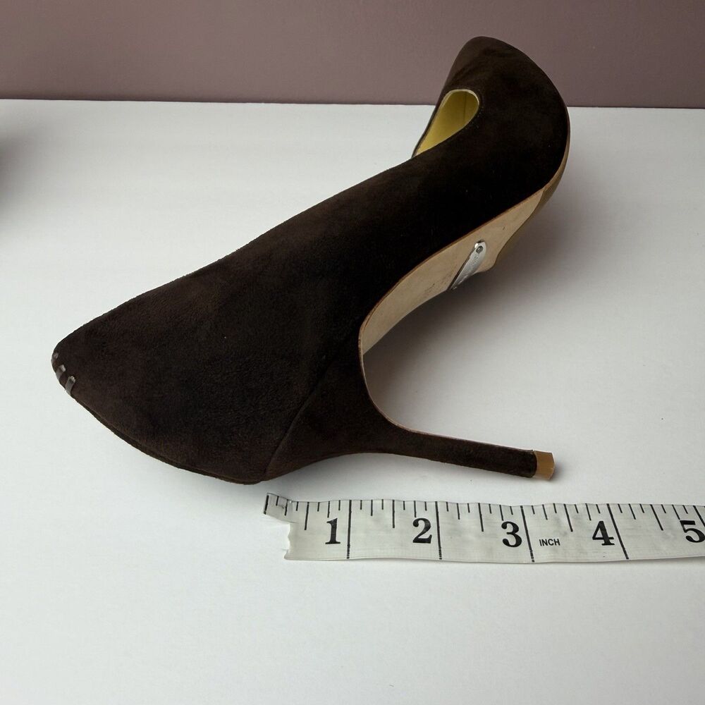 Sarah Flint Perfect Pump 85 Heels Shoes Espresso Brown Suede Leather Size US 7 - Picture 8 of 8